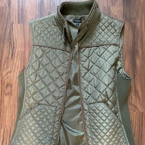 Olive Green Pleated Vest